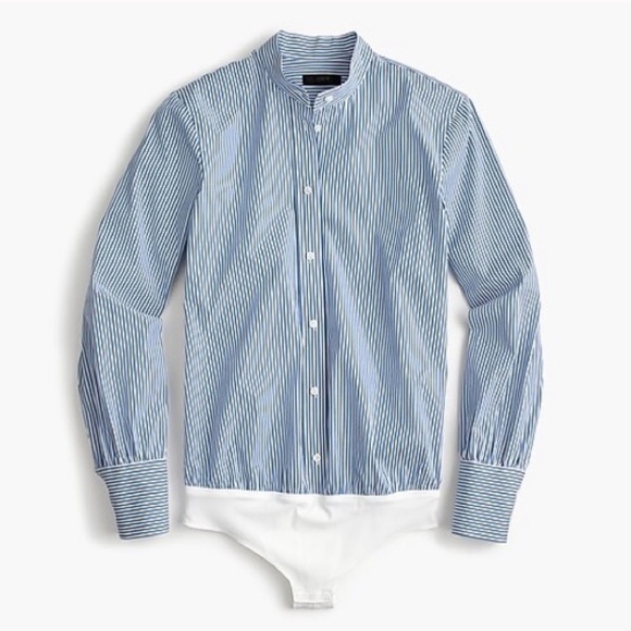 J. Crew Tops - J. CREW Stretch Tailored Perfect Bodysuit Stripe14